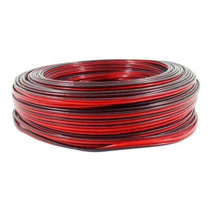 Imagem de Rolo Cabo Fio Bicolor 2x16 1,00mm 300V PT/VM 100m Para Som Infinity