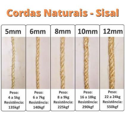 Imagem de Rolo Corda De Sisal Natural 6mm 220 Mts Arranhador E Artesanato Em Geral