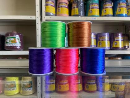 Imagem de Rolo Cordão Fio De Cetim Seda Rabo De Rato 1mm 50m