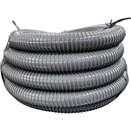 Imagem de Rolo de 10 Metros Mangueira Espiral Duto Sucção Vácuo Ar Cinza 1.1/4 Londribor