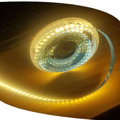 Imagem de Rolo de Fita Led Auto Adesiva para Móveis Armário Amarelo Quente 5m 12V 3000K TradeStar