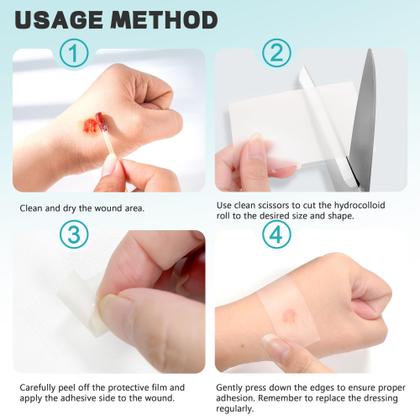 Imagem de Rolo de hidrocolóide para tratamento de feridas Ruzmmo Medical Grade 5m