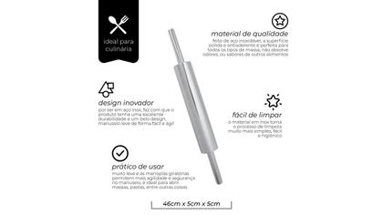 Imagem de Rolo De Massa Em Inox - Mimo Style