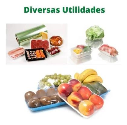 Imagem de Rolo Filme Pvc 28cm X 300m Guarufilme Com Cortador