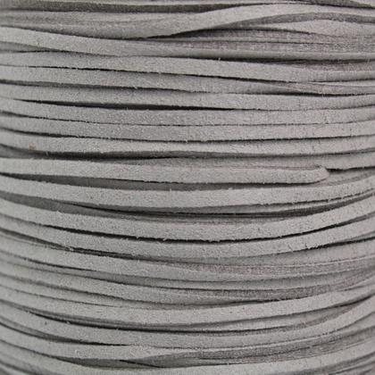 Imagem de Rolo Fio De Camurça Suede De 15 Metros 2.7mm Cinza Faça Voce Mesmo