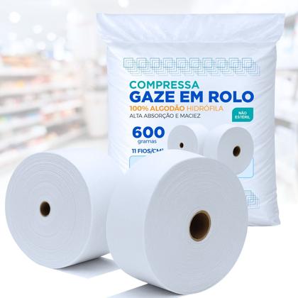 Imagem de Rolo Gaze Tipo Queijo Compressa Hidrófila 11 fios 600g