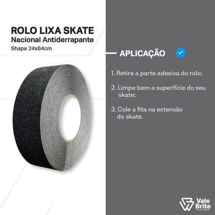 Rolo Lixa Skate Nacional Antiderrapante Shape 24x84cm - Vale Brite Imagem de Rolo Lixa Skate Nacional Antiderrapante Shape 24x84cm