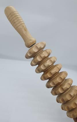 Imagem de Rolo Massageador Corporal De Madeira Terapeutico 38cm