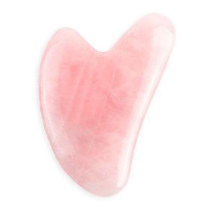 Imagem de Rolo Massageador Facial Pedra Quartzo Rosa Jade Anti-rugas Pedra rosa