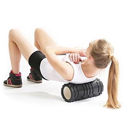 Imagem de Rolo Miofascial Roller  Foam Massagem Pilates Yoga Academia Fisioterapia Exercicio Fisico Treino Alivia Dor Tensao Flexibilidade Fortalecimento Muscul