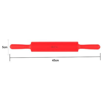 Imagem de Rolo Para Massas 45cm Plástico e Silicone Vermelho