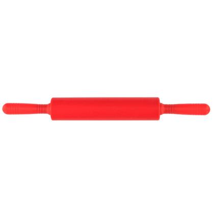 Imagem de Rolo Para Massas 45cm Plástico e Silicone Vermelho