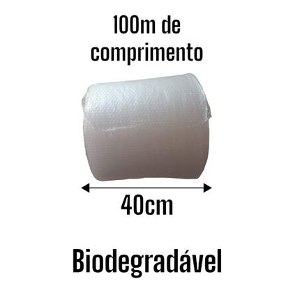 Imagem de Rolo Plástico Bolha 100 Metros De Comprimento Biodegradável