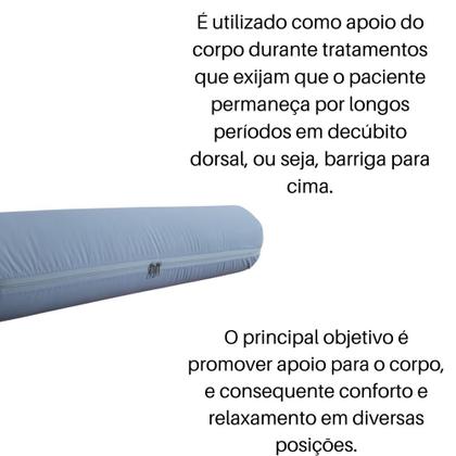 Imagem de Rolo Posicionamento Exercícios Fisioterapia Pilates 60x17
