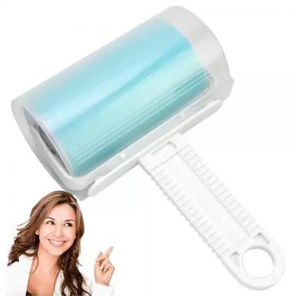 Imagem de Rolo Tira Pelo Roupas Sofás Adesivo Lavável Removedor Cabelo Tirar Pelos Roupas