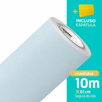Imagem de Rolo Vinil Adesivo Silvermax Fosco Azul Glacial 0,61x10m