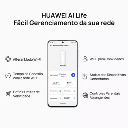 Imagem de Roteador Huawei Mesh 3 Wifi 6 Plus 3000 Mbps Ws8100 2 Torres
