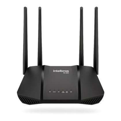 Imagem de Roteador Intelbras RX 3000 WiFi 6 Dual Band até 2976 Mbps com 4 Antenas e 3 Portas Gigabit