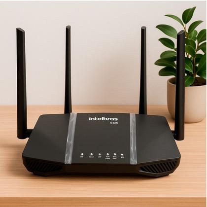 Imagem de Roteador Intelbras RX 3000 WiFi 6 Dual Band até 2976 Mbps com 4 Antenas e 3 Portas Gigabit
