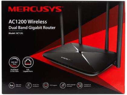 Imagem de Roteador Mercusys AC1200 1200 Mbps - 4 Antenas 4 Portas