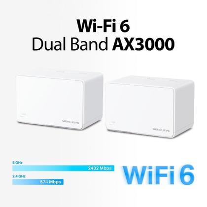 Imagem de Roteador Mesh Wi-fi 6 Gigabit Tp-link, Dual-Band AX3000, Branco - Halo H80X