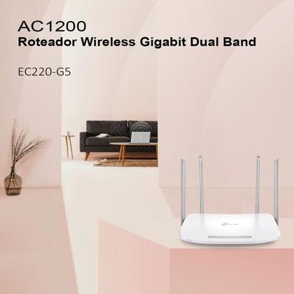 Imagem de Roteador TP-LINK AC1200 Archer EC220-G5 Wireless Dual Band com Portas Gigabit Antenas Longo Alcance