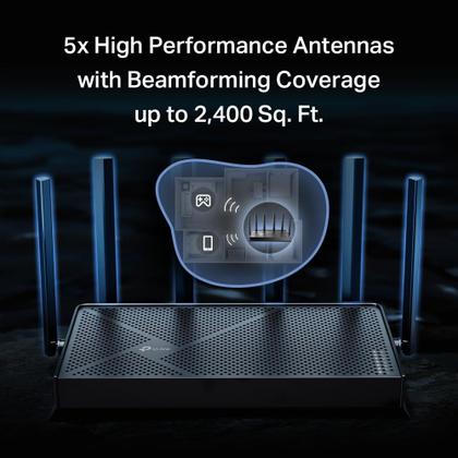 Imagem de Roteador TP-Link Archer BE260 WiFi 7, banda dupla, 5 Gbps, 5 antenas
