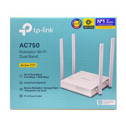Imagem de Roteador TP-Link Archer C21 AC750, Wireless Wi-Fi 5, Dual Band, 4 Antenas
