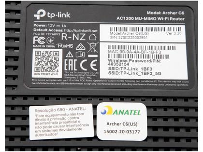 Imagem de Roteador TP-Link Archer C6 300Mbps 4 Antenas - 5 Portas