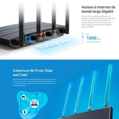Imagem de Roteador TP-Link AX12 WI-FI 6 AX1500 Tecnologia EasyMesh