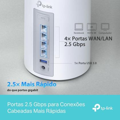 Imagem de Roteador Tp-Link Deco Be65 Wi-Fi 7 Tri-Band Be11000 2.5Gbps