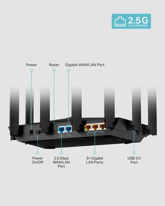 Imagem de Roteador Wi-Fi 6 TP-Link Archer AX80 AX6000 - 2,5 Gbps WAN/LAN