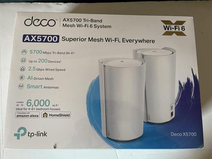 Imagem de Roteador Wi-Fi TP-Link Deco AX5700 Tri-Band (Kit com 2 Unidades)