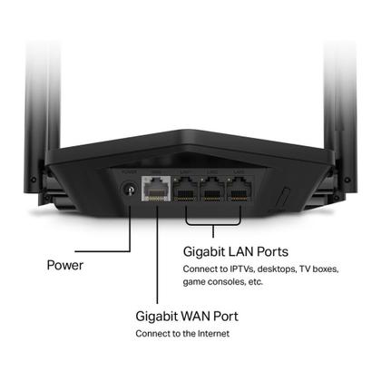 Imagem de Roteador Wifi 6 Gigabit TP-LINK MR80X AX3000 Dual BAND Easymesh