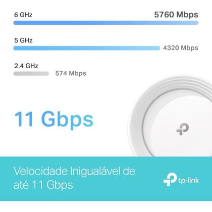 Imagem de Roteador WiFi 7 TPLink Deco BE65 TriBand 11.000Mbps