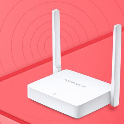 Imagem de Roteador WiFi MW301R Wireless Branco 300Mbps 2 Portas Mercusys