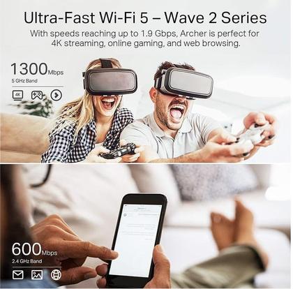 Imagem de Roteador WiFi TP-Link AC1900 Smart Archer A8 de banda dupla Gigabit