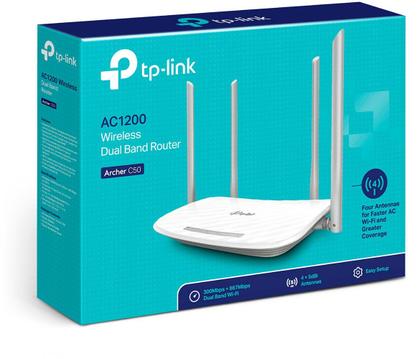 Imagem de Roteador Wireless TP-Link AC1200 Archer C50 Dual Band 4 Antenas