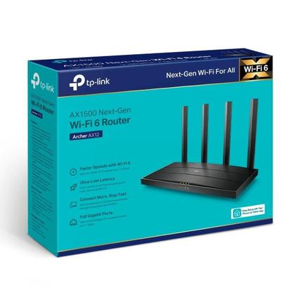 Imagem de Roteador Wireless Tp-Link Archer Ax12, Ax1500, Wi-Fi 6, 1500MBPS, Dual Band, 4 Antenas, Gigabit