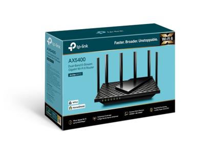 Imagem de Roteador Wireless Tp-Link AX73 AX5400 Dual Band Wi-Fi 6 4-LAN 1-WAN 2.4GHz 5GHz 5400Mbps - Preto