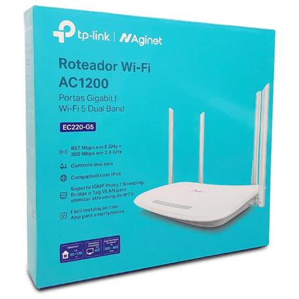 Imagem de Roteador Wireless TP-Link EC220-G5 AC1200 V3.0 300 Mbps em 2.4GHz + 867 Mbps em 5GHz