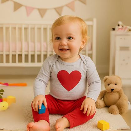 Imagem de Roupa bebe Body manga longa + body manga curta + Calça com punho algodão kit 3 peças Menino Menina enxoval maternidade inverno, frio P,M,G,GG