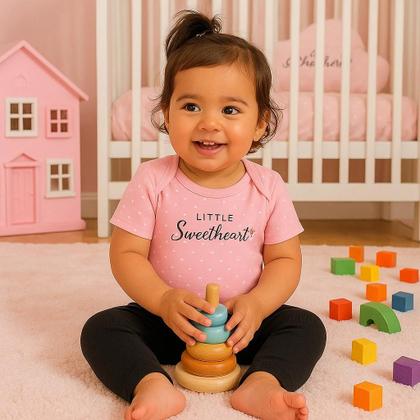 Imagem de Roupa bebe Body manga longa + body manga curta + Calça com punho algodão kit 3 peças Menino Menina enxoval maternidade inverno, frio P,M,G,GG