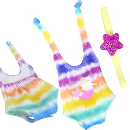 Imagem de Roupa boneca baby alive e little mommy - maio tie day sereia