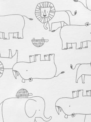 Imagem de Roupa de bebê de 4 peças Simple Joys Mint Elephant de 6 a 9 meses