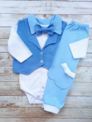 Imagem de Roupa De Bebe Kit 3 Pçs Conjunto Pagão Mijão Recém Nascido