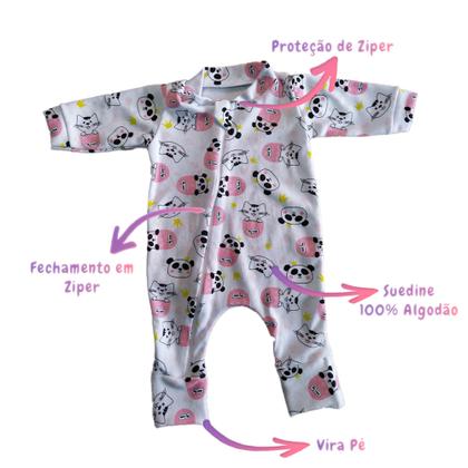 Imagem de Roupa de Bebê Macacão kit 3 unidades Menina