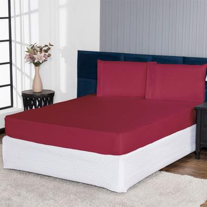 Imagem de Roupa de Cama 400 Fios Percal Ponto Palito Toque 100% Macio
