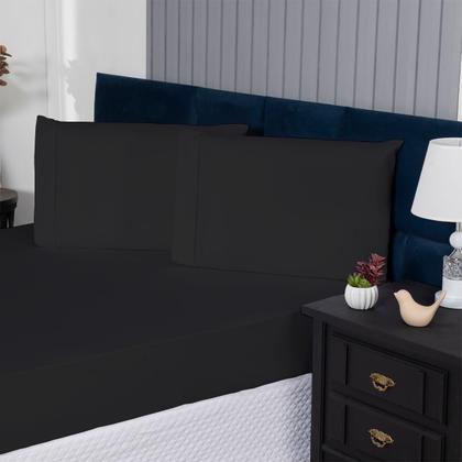 Imagem de Roupa de Cama 400 Fios Percal Ponto Palito Toque 100% Macio