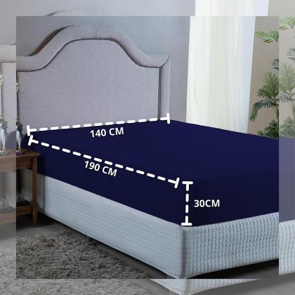 Imagem de Roupa de Cama Casal 400 Fios com Elástico Hotel Pousada Macio Acetinado